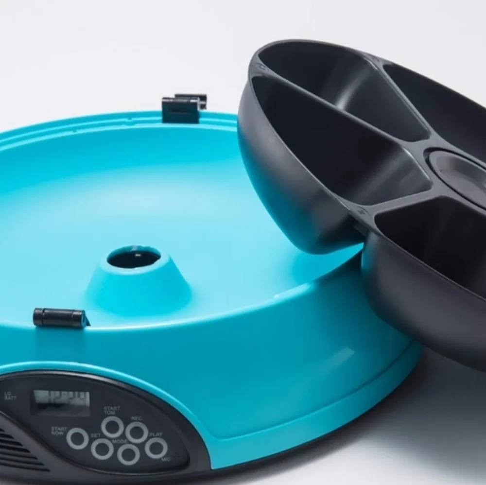 SCCL Pet automatic feeder dog/cat food timing feeding disc shaped pet feeder